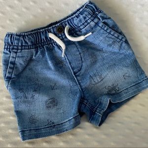 Baby Boy Jean Shorts: Size 12 Months